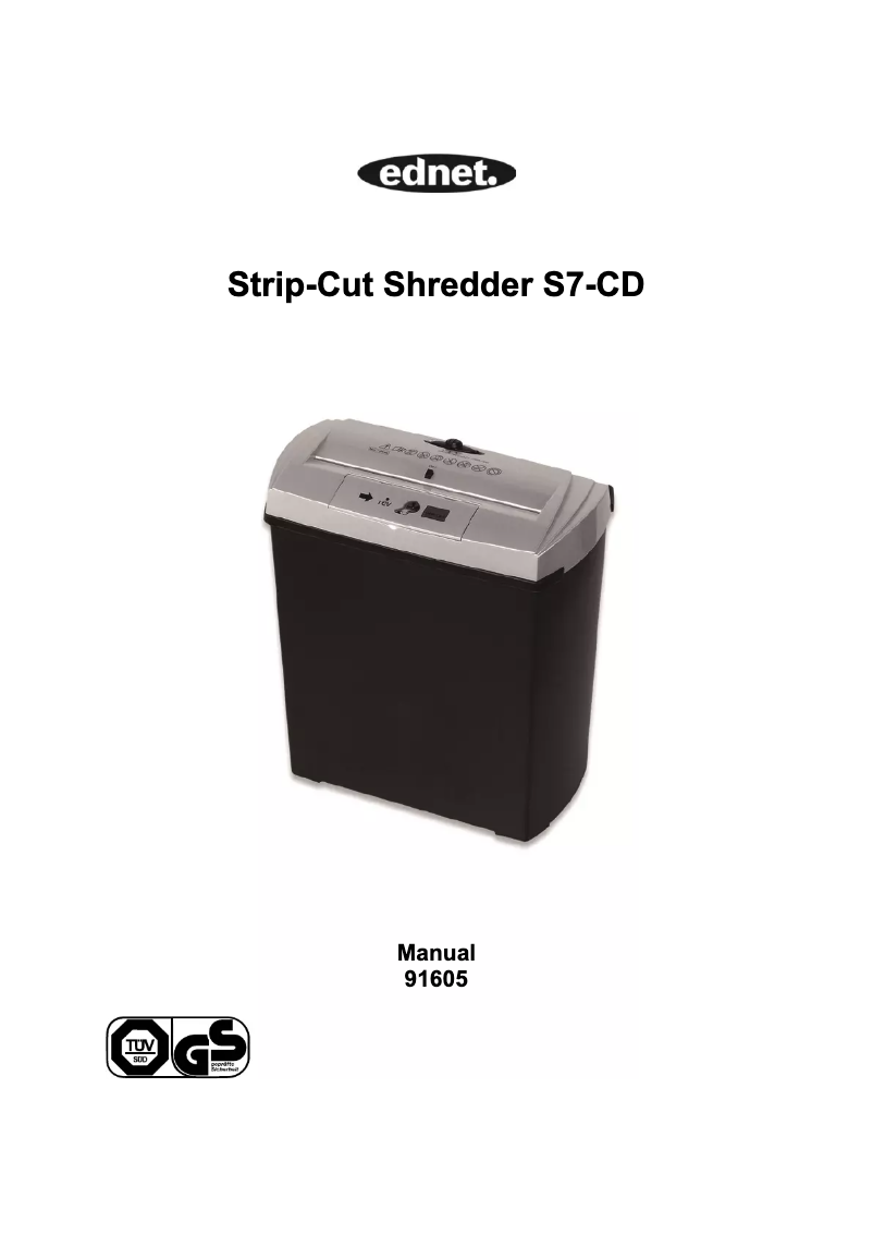 Page 1 de la notice Manuel utilisateur Ednet S7CD