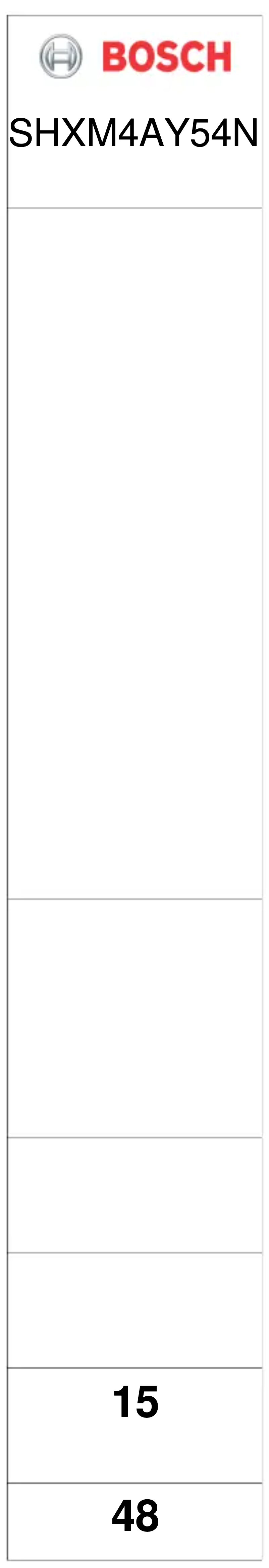 Página 1 del manual Etiqueta energética Bosch SHXM4AY54N