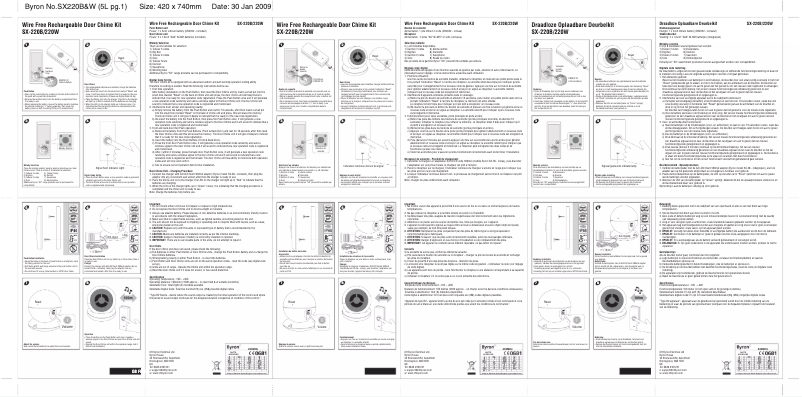 Page 1 de la notice Manuel utilisateur Byron SX-220B
