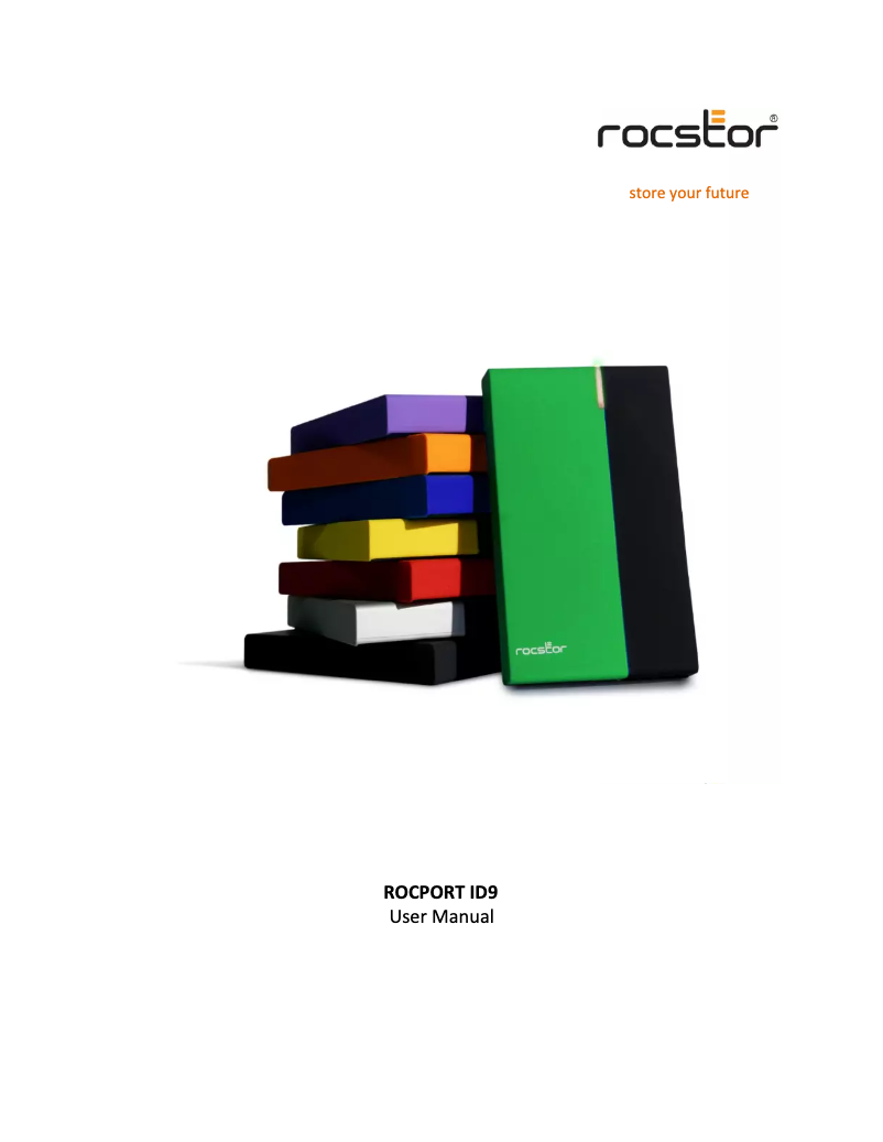 Page 1 de la notice Manuel utilisateur Rocstor ID 9