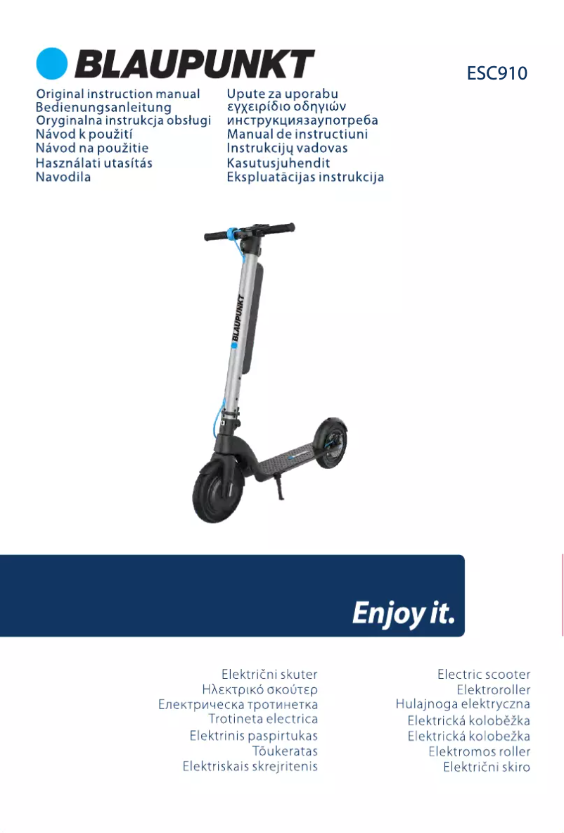 Image de la première page du manuel de l'appareil ESC910