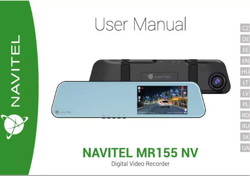 Page 1 of the manual User Manual Navitel MR155 NV