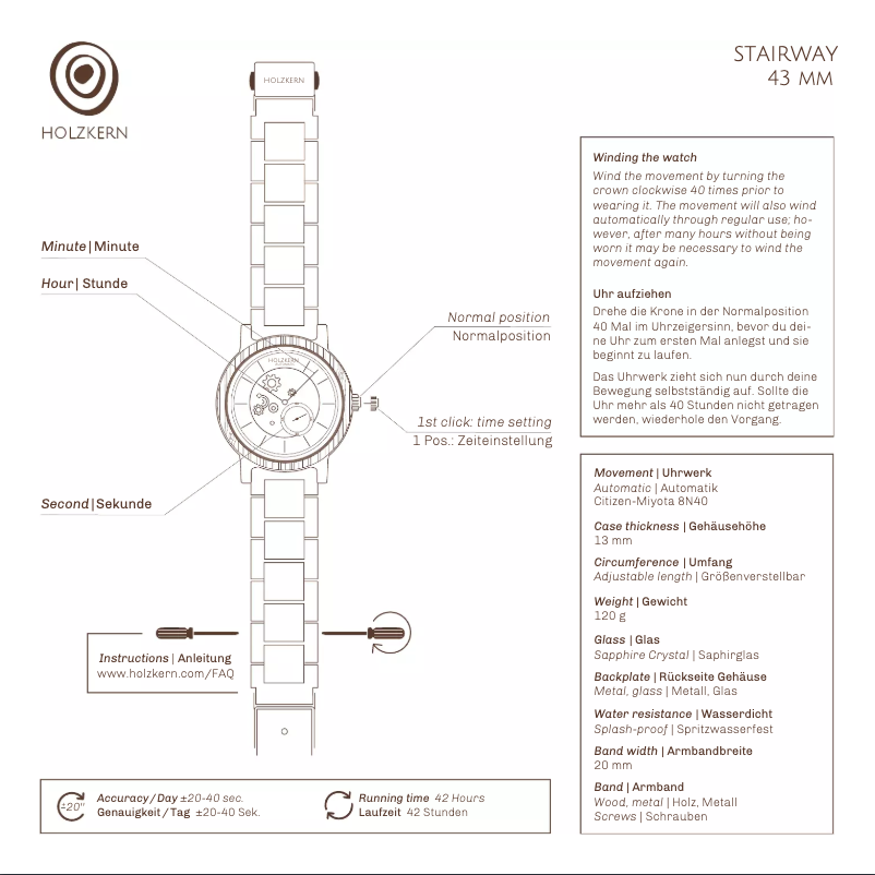 Page n°1 - Manuel utilisateur Holzkern Baori