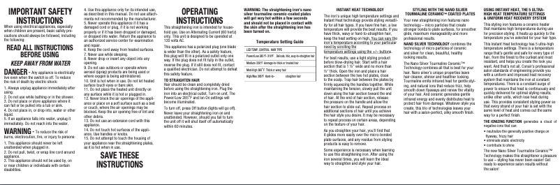 Page 1 de la notice Manuel utilisateur Conair CS43N