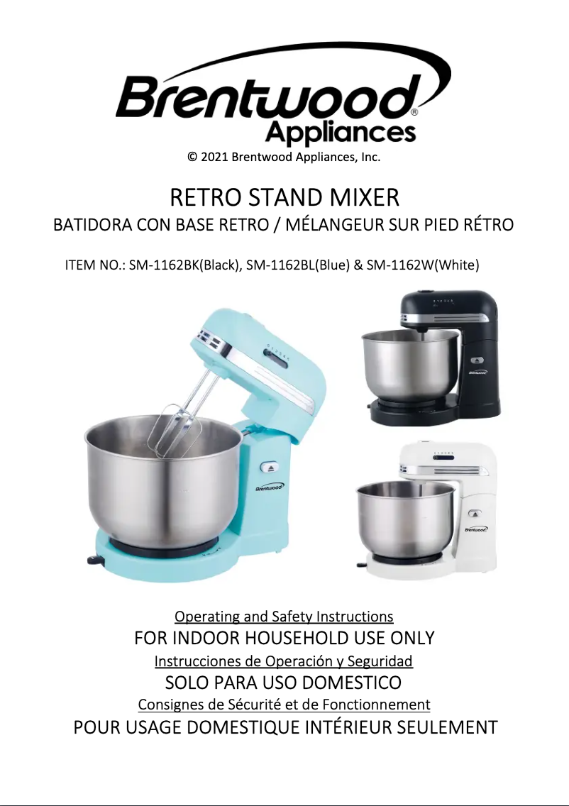 Image de la première page du manuel de l'appareil SM-1162BL