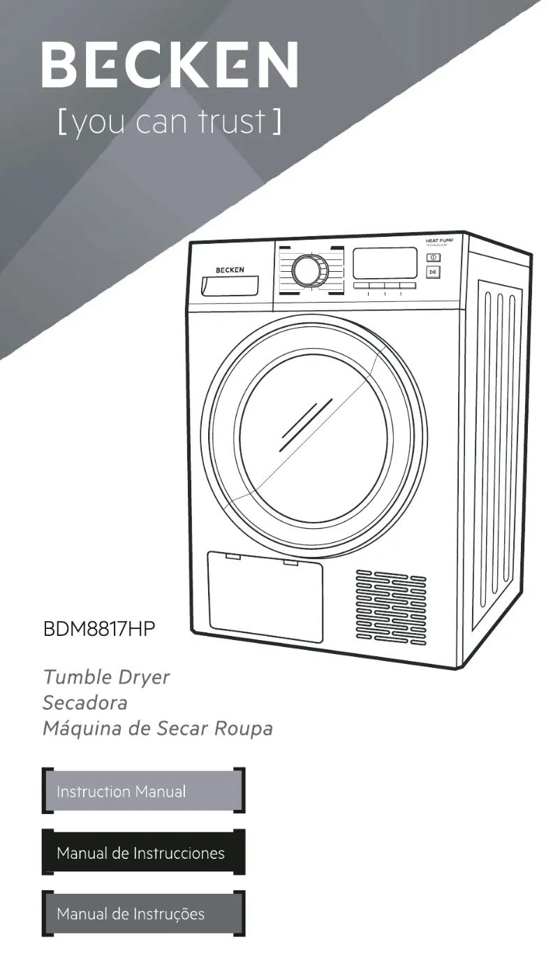 Page n°1 - Manuel utilisateur Becken BDM8817HP