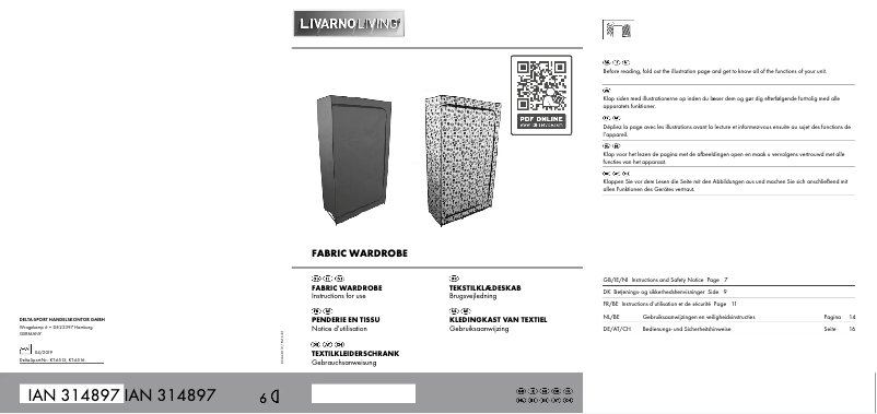 Page 1 de la notice Manuel utilisateur Livarno Lux IAN 314897