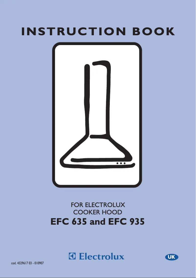 Page 1 de la notice Manuel utilisateur Electrolux EFC635X