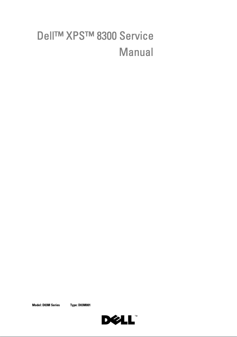 Page n°1 - Manuel utilisateur Dell XPS 8300