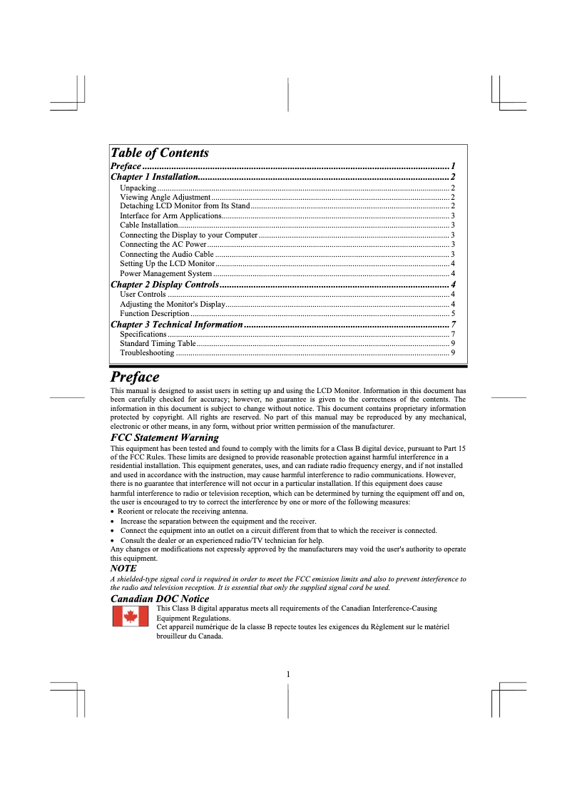 Image de la première page du manuel de l'appareil AL1911