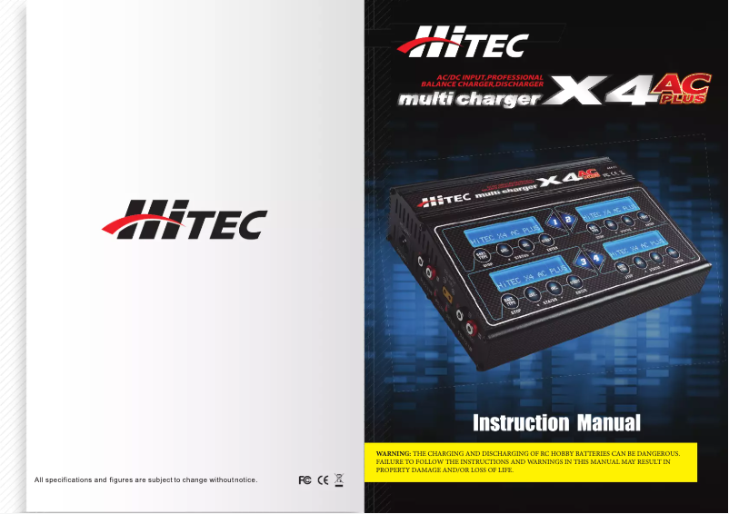 Page n°1 - Manuel utilisateur Hitec X4 AC Plus