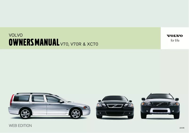Page 1 de la notice Manuel utilisateur Volvo V70 R (2006)