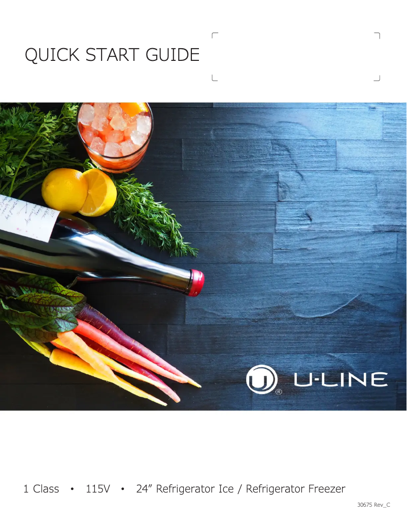 Page n°1 - Guide de démarrage rapide U-Line HRF124