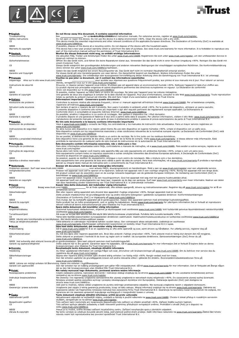 Página 1 del manual Manual de usuario Trust MiDo 2.1