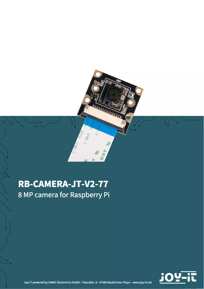Page 1 de la notice Manuel utilisateur Joy-It RB-CAMERA-JT-V2-77