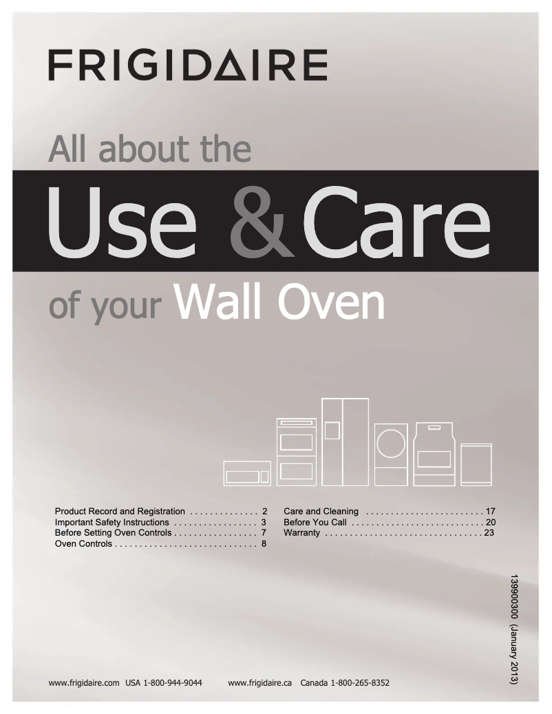 Page n°1 - Manuel utilisateur Frigidaire FFET3025PW