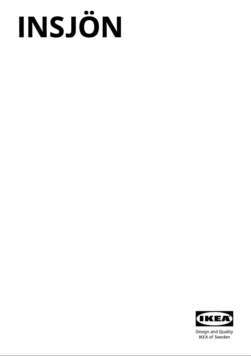Image de la première page du manuel de l'appareil INSJÖN 603.419.06