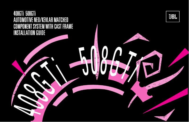 Page 1 de la notice Manuel utilisateur JBL 408GTi