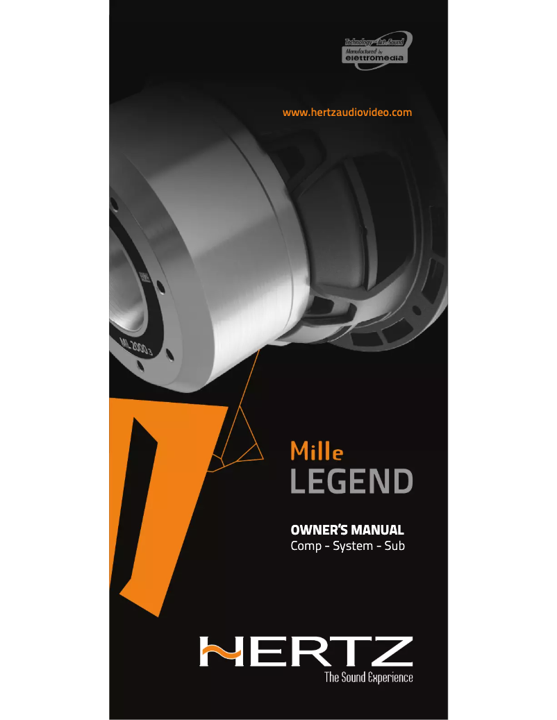 Image de la première page du manuel de l'appareil Mille Legend MLK 700.3