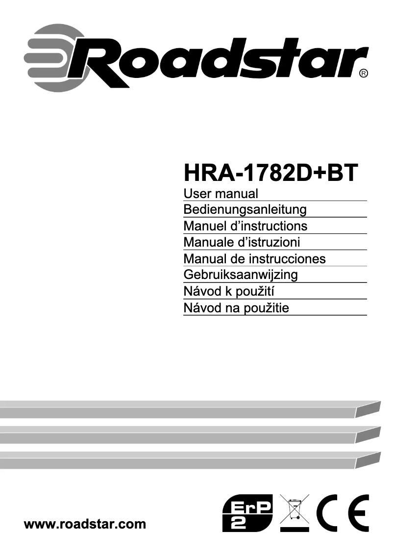 Page n°1 - Manuel utilisateur Roadstar HRA1782DBT