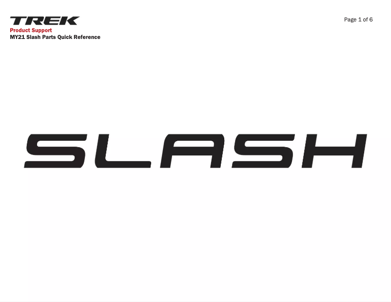 Página 1 del manual Manual de usuario Trek Quadro Slash C