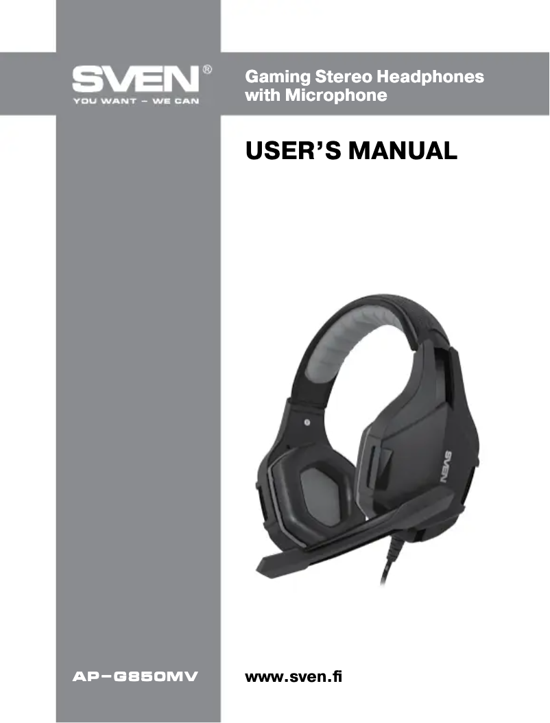 Image de la première page du manuel de l'appareil AP-G850MV