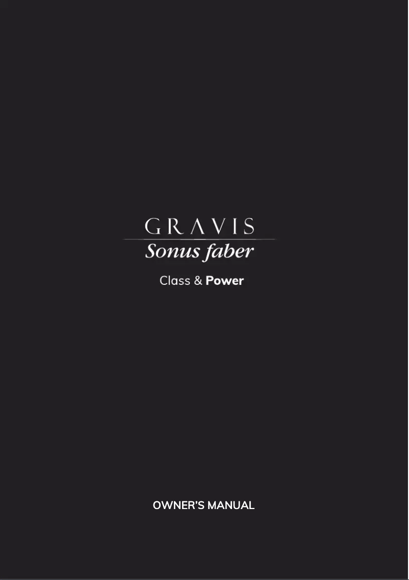 Image de la première page du manuel de l'appareil Gravis V