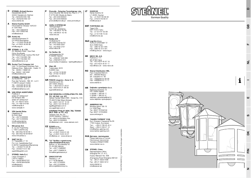 Page n°1 - Manuel utilisateur Steinel L 170 S