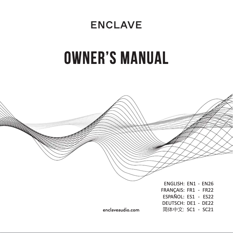 Página 1 del manual Manual de usuario Enclave CineHome II