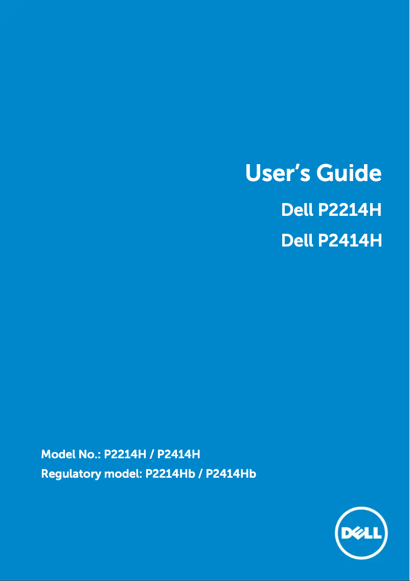Page n°1 - Manuel utilisateur Dell Professional P2414H