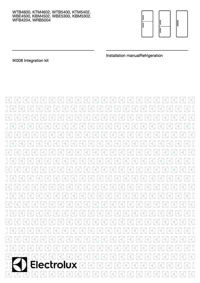 Page 1 de la notice Guide d'installation Kelvinator KTM4602WA