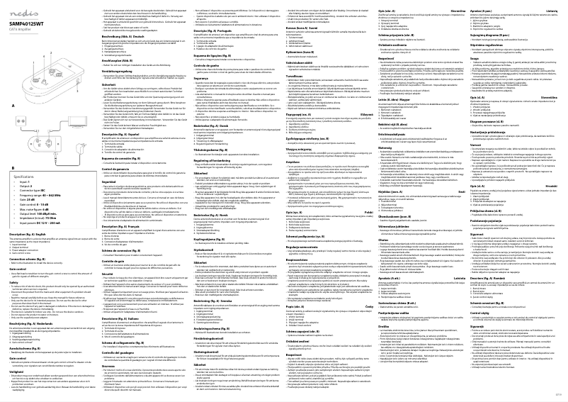 Page 1 de la notice Manuel utilisateur Nedis SAMP40125WT