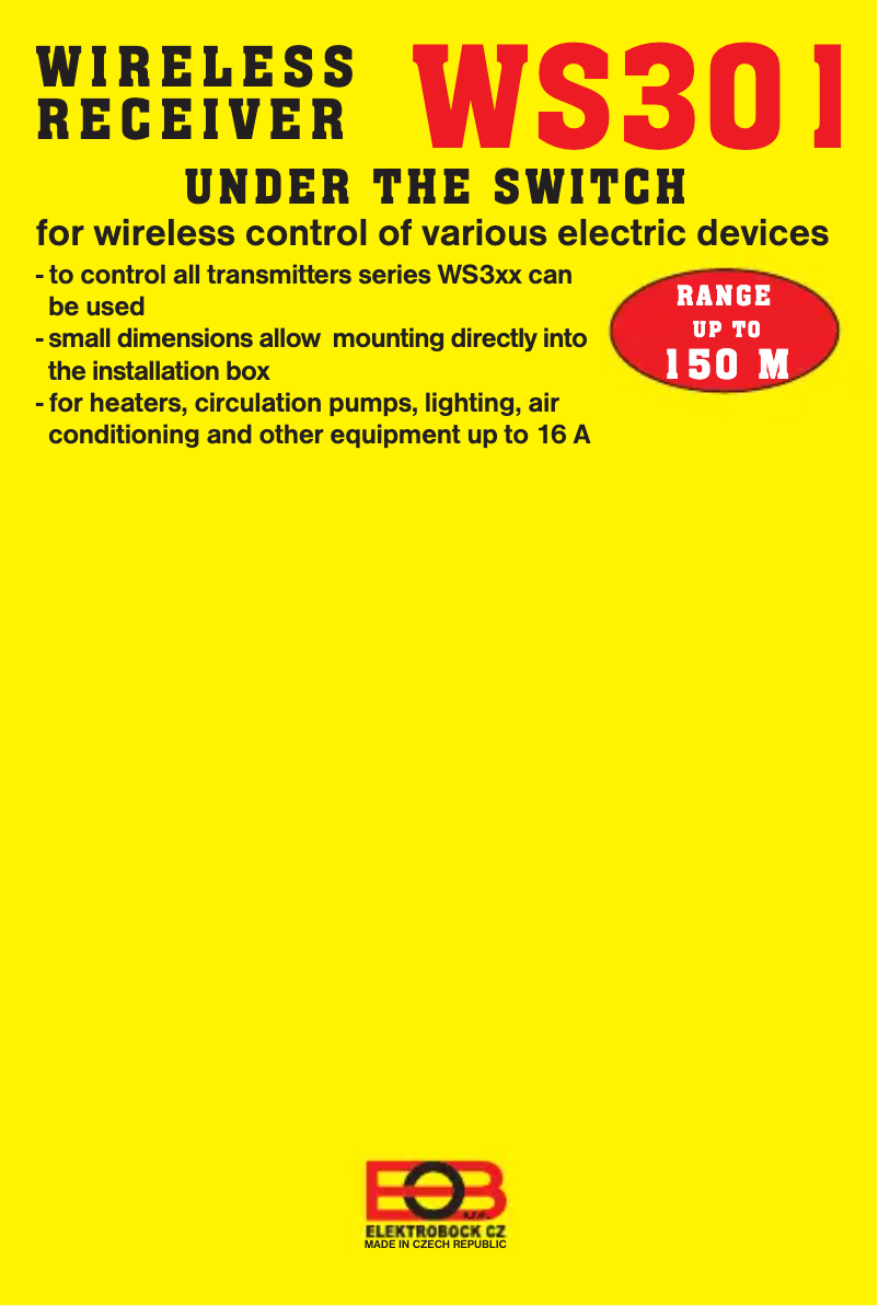 Page n°1 - Manuel utilisateur Elektrobock WS301