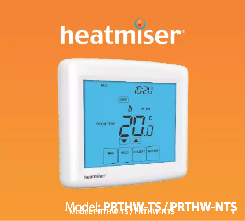 Page 1 de la notice Manuel utilisateur Heatmiser PRTHW-NTS