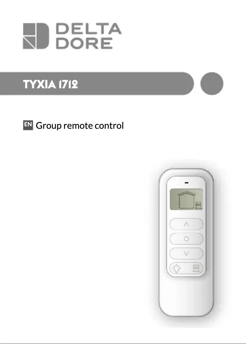 Page 1 de la notice Manuel utilisateur Delta Dore Tyxia 1712