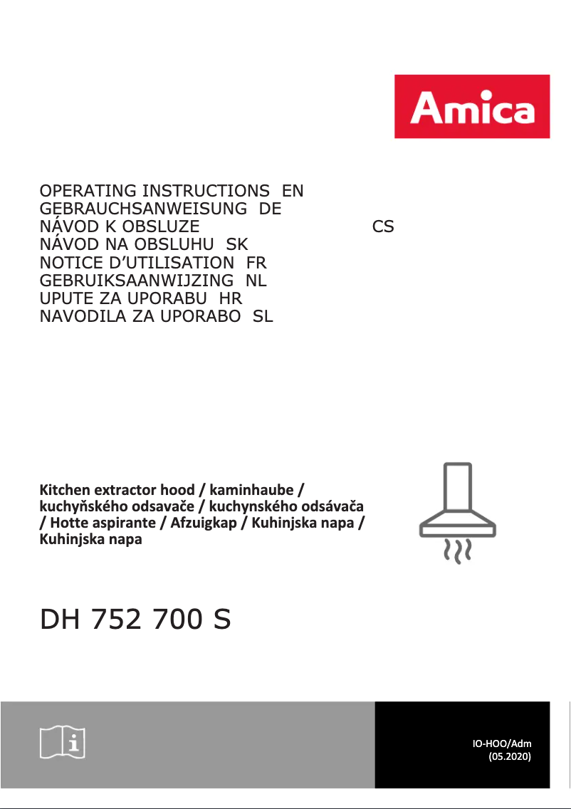 Page n°1 - Manuel utilisateur Amica DH 752 700 S