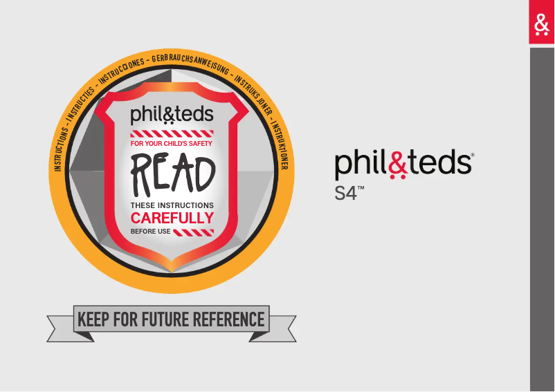 Page 1 de la notice Manuel utilisateur Phil & Teds S4