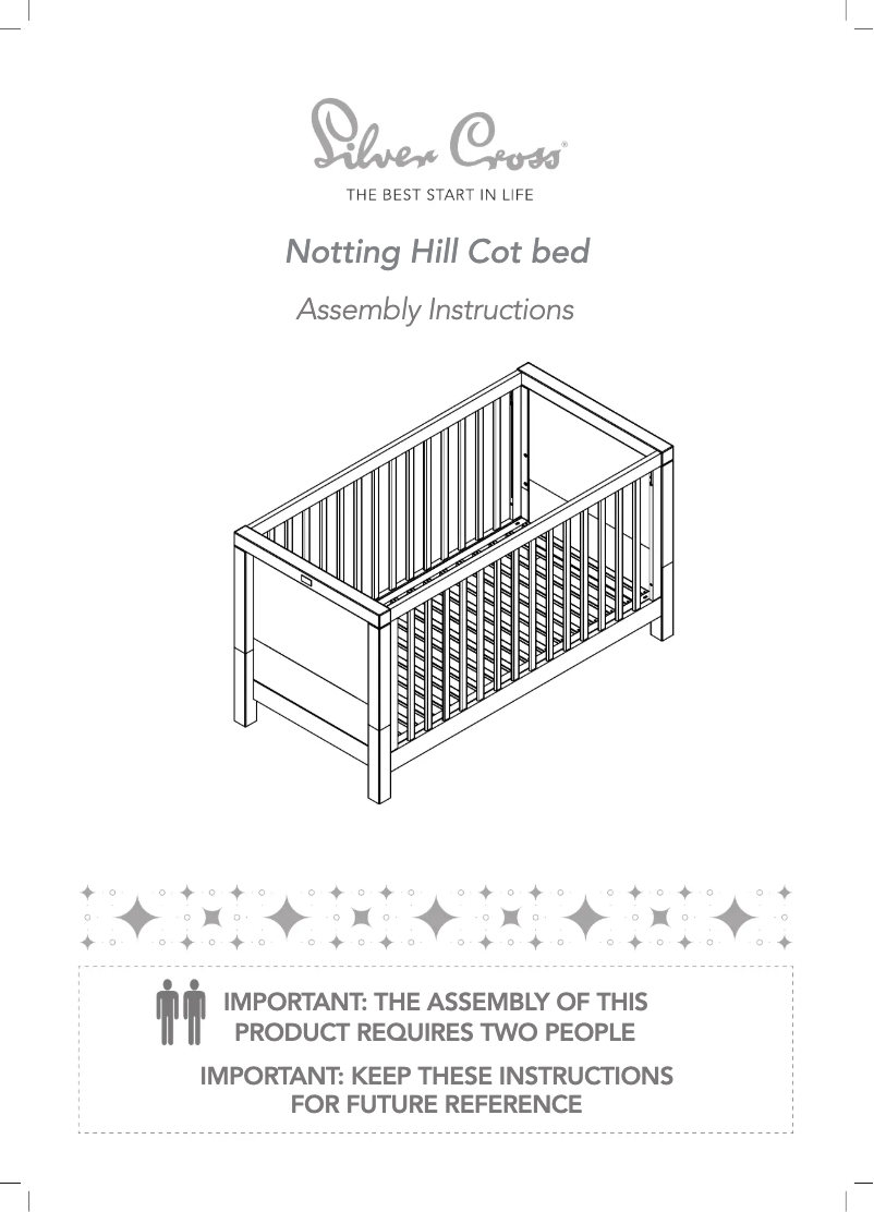 Page 1 de la notice Manuel utilisateur Silver Cross Notting Hill Cot Bed