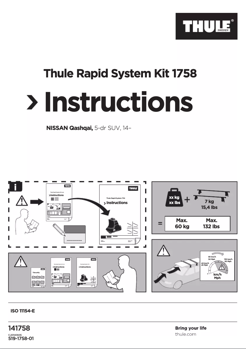 Page n°1 - Manuel utilisateur Thule Rapid System Kit 1758