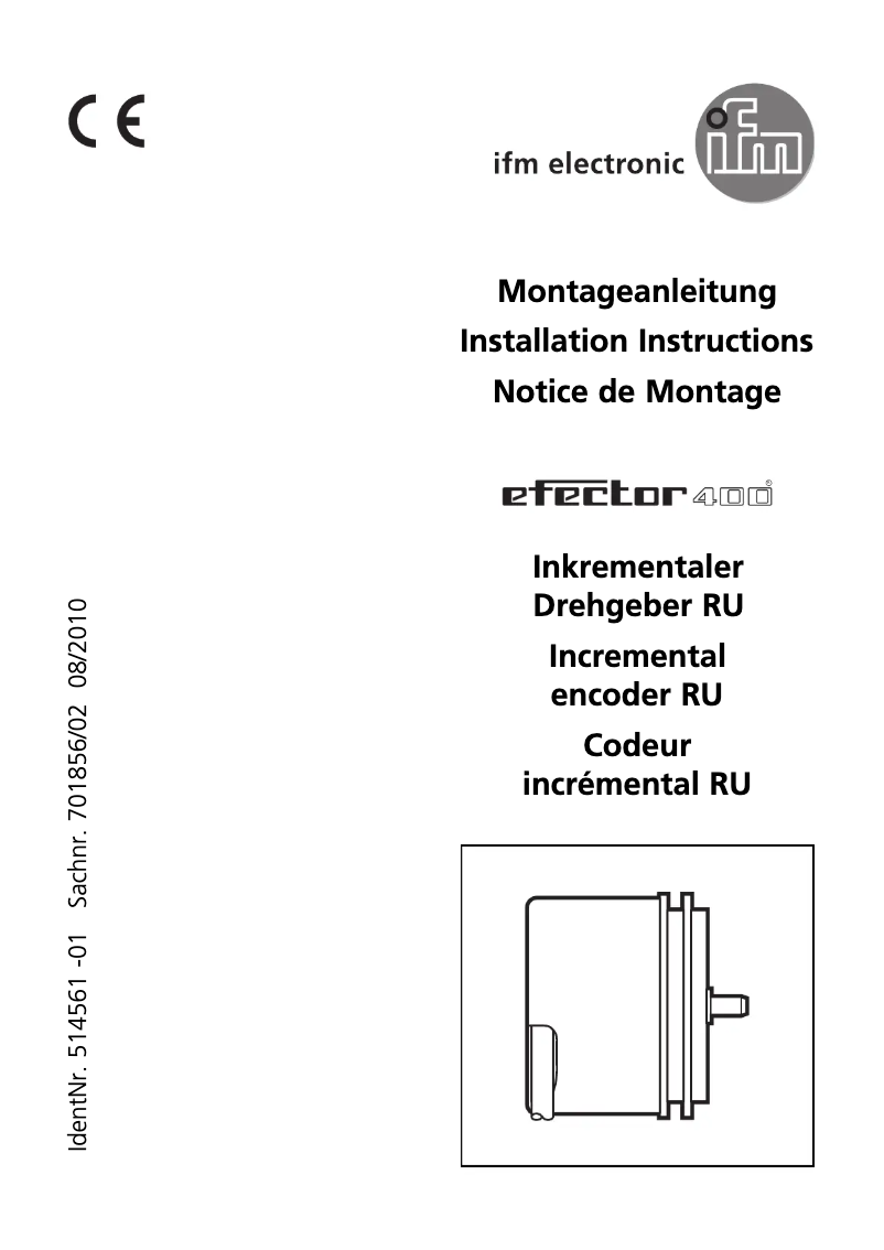 Page n°1 - Manuel utilisateur IFM RU1036
