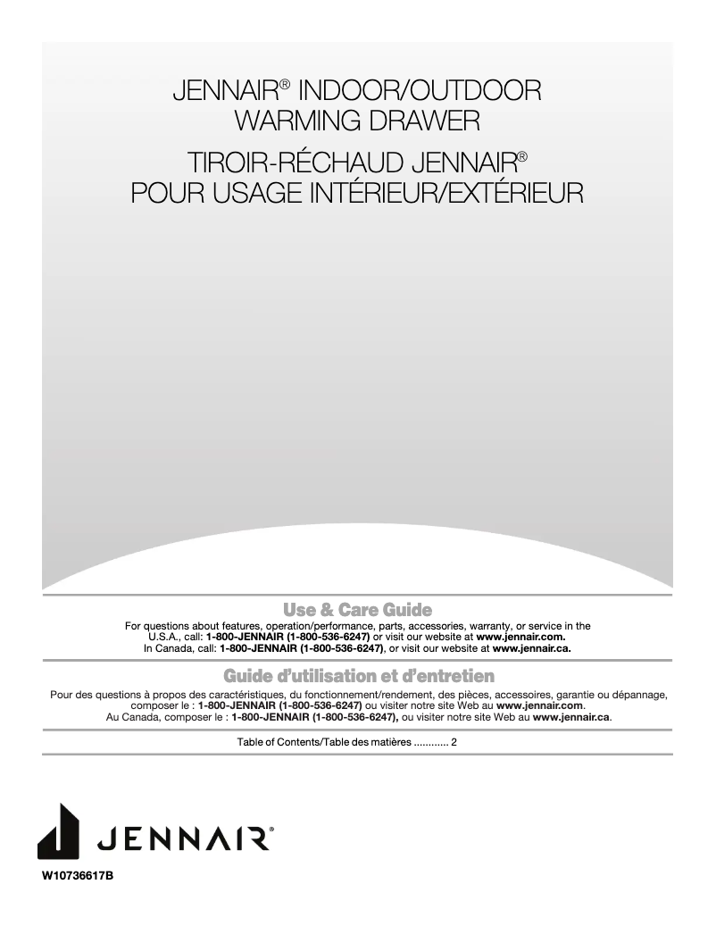 Page 1 de la notice Manuel utilisateur Jenn-Air JWD3027EX