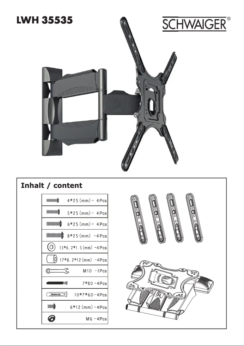 Page 1 de la notice Manuel utilisateur Schwaiger LWH35535 513