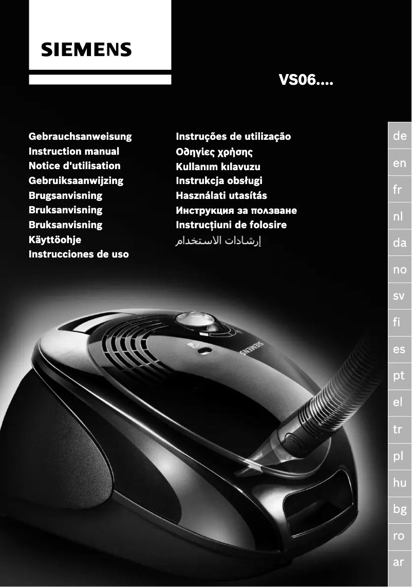 Page 1 de la notice Manuel utilisateur Siemens VS06G2200