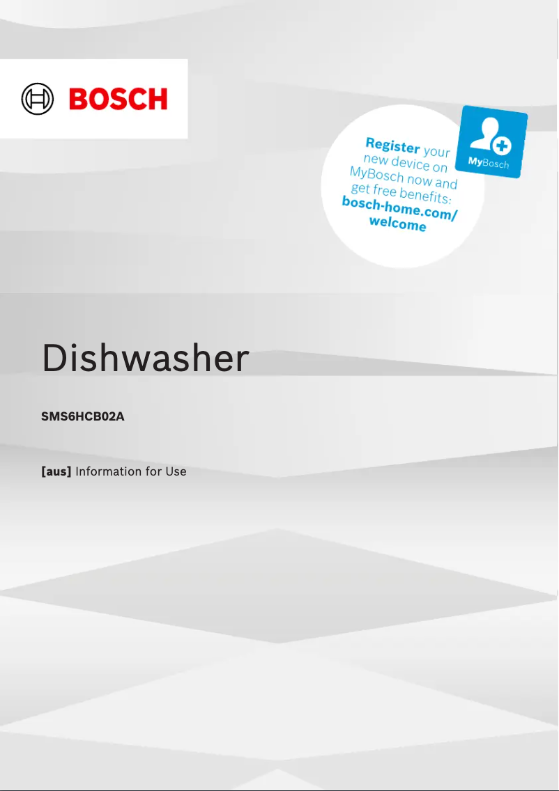 Page n°1 - Manuel utilisateur Bosch SMS6HCB02A