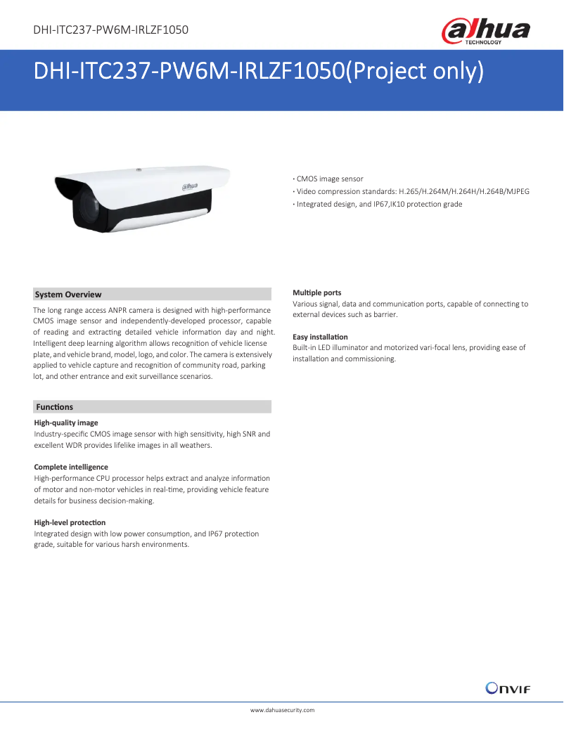 Image de la première page du manuel de l'appareil ITC237-PW6M-IRLZF1050