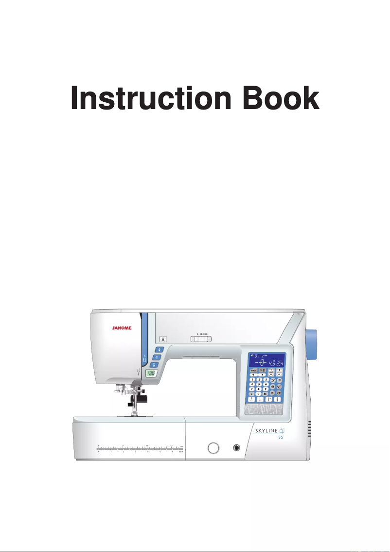 Page n°1 - Manuel utilisateur Janome Skyline S5