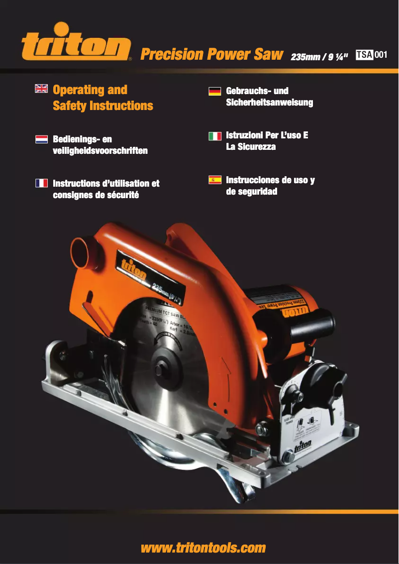 Page 1 de la notice Manuel utilisateur Triton TSA001