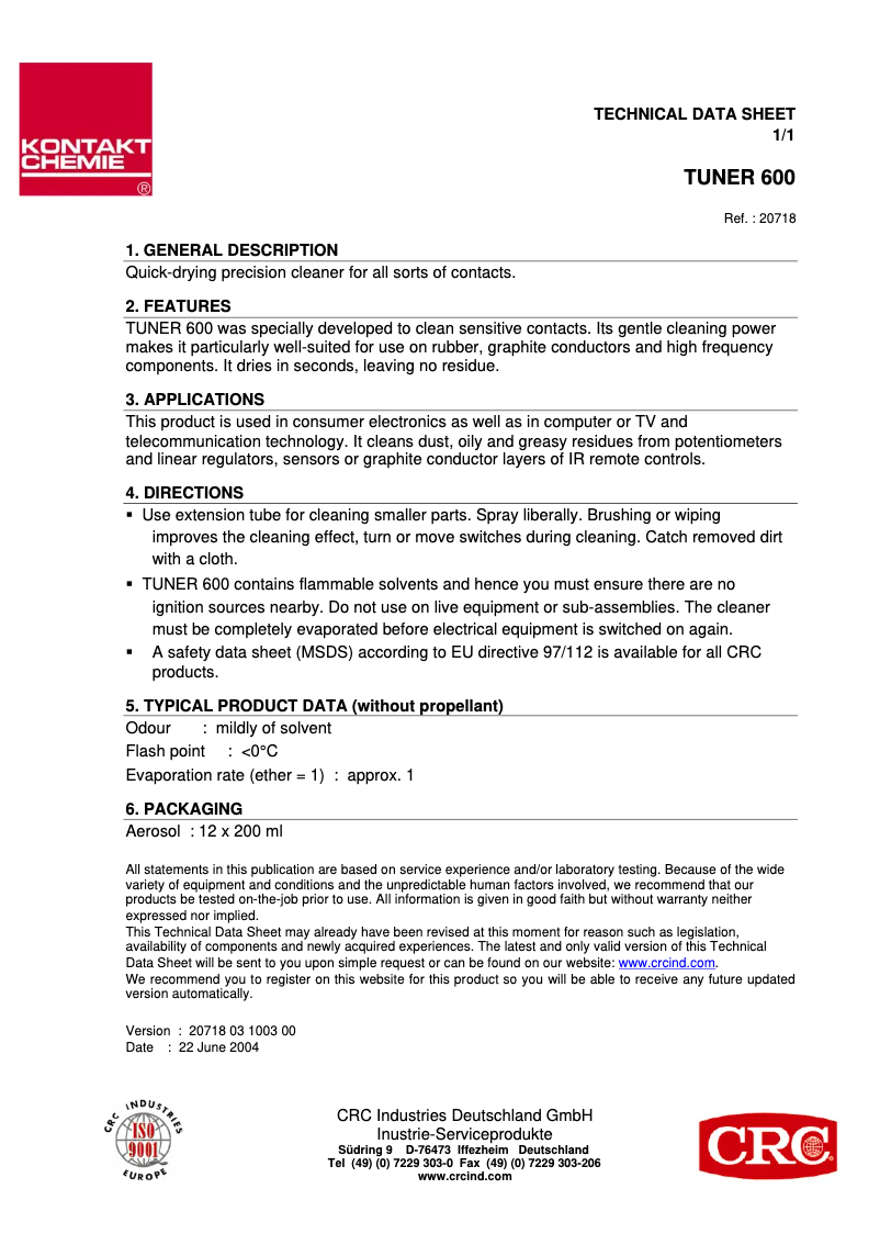 Page n°1 - Manuel utilisateur Monacor KT600-200