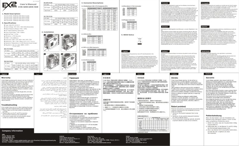 Página 1 del manual Manual de usuario Cooler Master Extreme 2 525