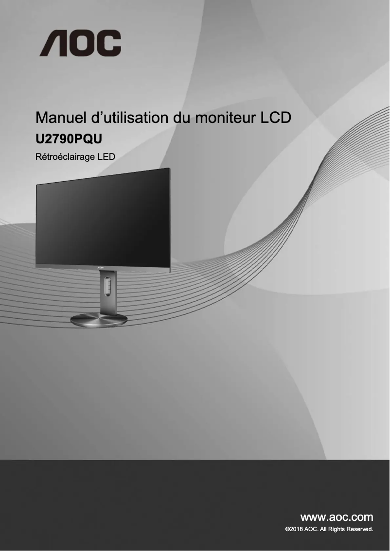 Page 1 de la notice Manuel utilisateur AOC U2790PQU